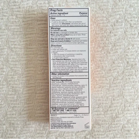 HP!✨La Roche-Posay Anthelios Mineral Tinted Ultra Light Face Sunscreen SPF 50 - Picture 3 of 11